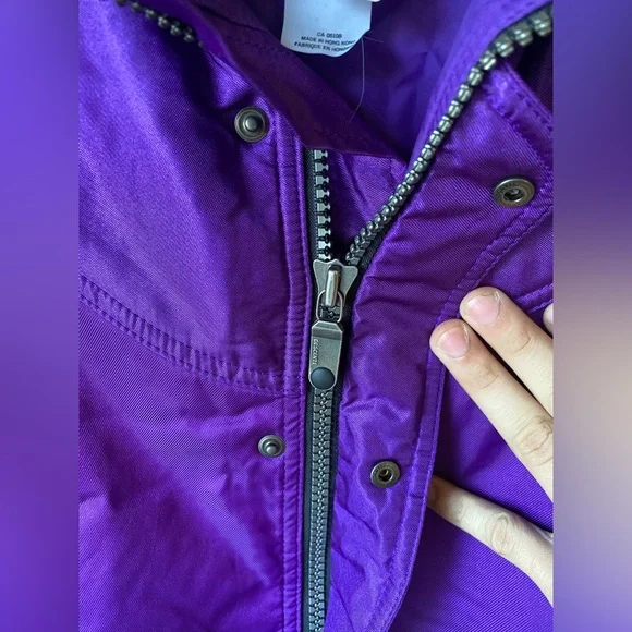 Descente Purple Puffer Vest with High Collar Vintage 90s Y2K Ski Small - Picture 6 of 8